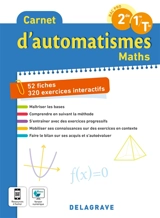 Carnet d'automatismes maths bac pro 2de, 1re, terminale : 52 fiches, 320 exercices interactifs - Patrick Huaumé