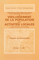 Vieillissement de la population et activités locales : étude effectuée à la demande et avec le concours de la Datar - Joëlle Gaymu