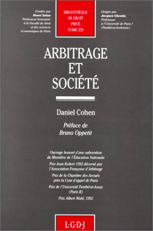 Arbitrage et société - Daniel Cohen