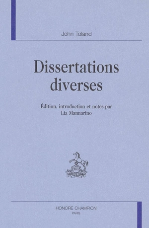 Dissertations diverses - John Toland