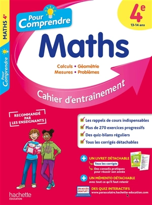 Pour comprendre les maths 4e : cahier d'entraînement - Philippe Rousseau