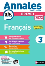 Français 3e : brevet 2023 : avec les sujets du brevet 2022 - Thomas Bouhours