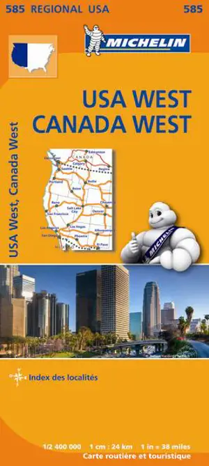 CARTE REGIONALE WESTERN USA, WESTERN CANADA - Collectif