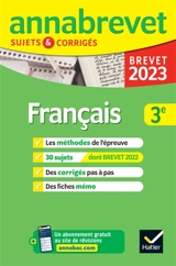 Français 3e : brevet 2023 - Christine Formond