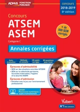 ATSEM, ASEM, concours 2018-2019 : catégorie C : annales corrigées - Caroline Dubuis