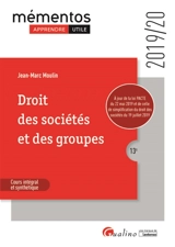 Droit des sociétés et des groupes : 2019-2020 - Jean-Marc Moulin