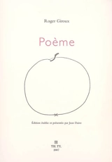Poème - Roger Giroux