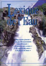 Lexique de l'eau en 6 langues : français, anglais, allemand, italien, espagnol, portugais