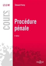 Procédure pénale : L2, L3, M1 - Edouard Verny