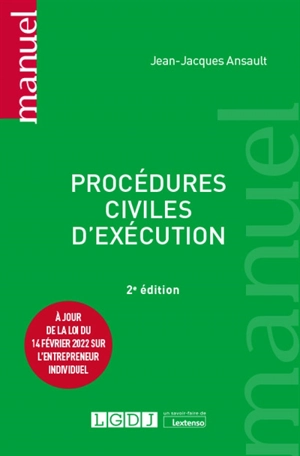 Procédures civiles d'exécution - Jean-Jacques Ansault