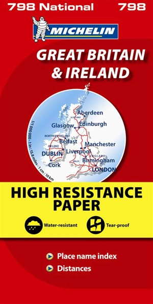 CARTE NATIONALE GREAT BRITAIN & IRELAND / GRANDE BRETAGNE & IRLANDE (HIGH RESISTANCE / INDECHIRABLE) - Collectif