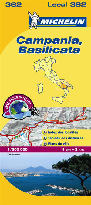 CARTE DEPARTEMENTALE CAMPANIA, BASILICATA - Collectif