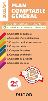 Plan comptable général 2023-2024 : liste intégrale + résumé - Charlotte Disle