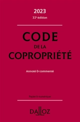 Code de la copropriété 2023 : annoté & commenté