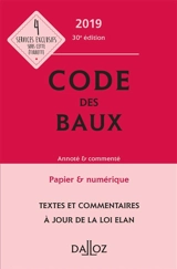 Code des baux 2019 : annoté & commenté