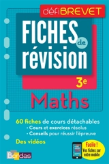Maths, 3e : fiches de révision - Yann Gélébart