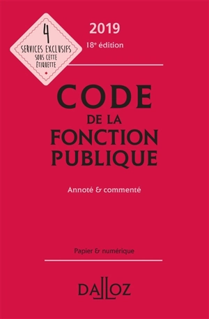 Code de la fonction publique 2019