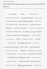 Encyclopédie des longs métrages français de fiction : 1929-1979. Vol. 6. De Ce cher Victor à La chauve-souris - Armel de Lorme