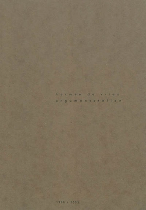 Argumentstellen - Herman de Vries