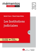 Les institutions judiciaires : 2023 - Natalie Fricero