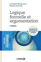 Logique formelle et argumentation - Laurence Bouquiaux