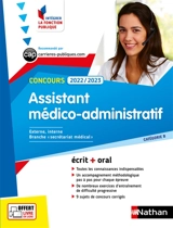 Concours assistant médico-administratif 2022-2023 : externe, interne, branche secrétariat médical : catégorie B, écrit + oral - Annie Godrie