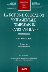 La notion d'obligation fondamentale : comparaison franco-anglaise - Ruth Sefton-Green