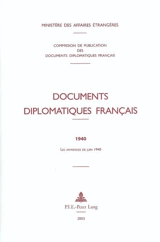 Documents diplomatiques français : 1940. Les armistices de juin 1940 - France. Ministère des affaires étrangères (1588-2007)