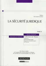 La sécurité juridique - Thomas Piazzon