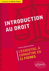 Introduction au droit : l'essentiel à connaître en 11 fiches - Florence Bayard-Jammes