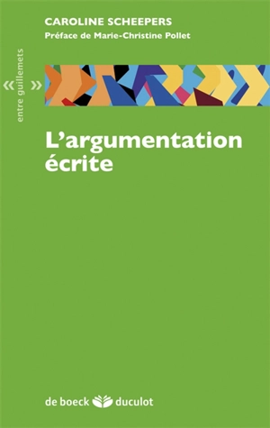 L'argumentation écrite - Caroline Scheepers