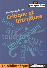 Critique et littérature - Pierre-Louis Fort