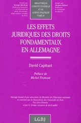 Les effets juridiques des droits fondamentaux en Allemagne - David Capitant