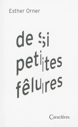De si petites fêlures : poèmes - Esther Orner