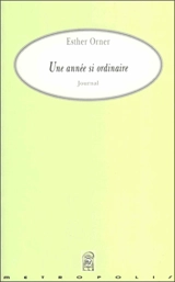 Une année si ordinaire - Esther Orner