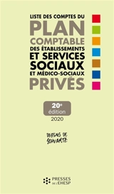 Liste des comptes du plan comptable des établissements et services sociaux et médico-sociaux privés : modèles de documents de synthèse comptables, budgétaires et financiers d'un établissement social ou médico-social avec annotations et compléments : 