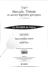 Hercule, Thésée et autres légendes grecques : racontées par Daniel Royo : le fichier de l'élève - Société d'édition et de diffusion pour la recherche et l'action pédagogique