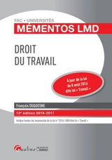 Droit du travail : 2016-2017 - François Duquesne