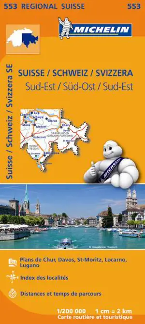 CARTE REGIONALE SUISSE / SCHWEIZ / SVIZZERA - SUD-EST / SUD-OST / SUD-EST - Collectif