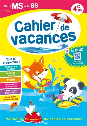 Cahier de vacances de la MS à la GS, 4-5 ans : tout le programme ! - Caroline Thierry