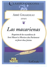 Las macarienas : requèsta de las recardèiras de Sent Macari à Messiurs deu Parlament en favor deus Juïstas - Girardeau