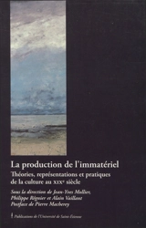 La production de l'immatériel : théories, représentations et pratiques de la culture au XIXe siècle