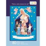 Puzzle KATO "Marie Notre maman du ciel" : Puzzle de 80 pièces ,dimensions 32.6x24.6 cm - KATO