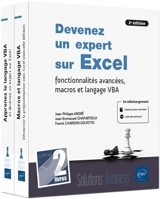 Devenez un expert sur Excel : fonctionnalités avancées, macros et langage VBA : coffret 2 livres - Jean-Emmanuel Chapartegui
