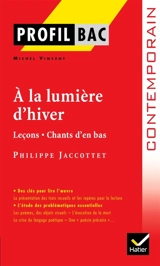A la lumière d'hiver, Leçons, Chants d'en bas, Philippe Jaccottet - Michel Vincent