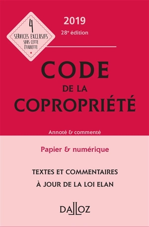 Code de la copropriété 2019 : annoté & commenté