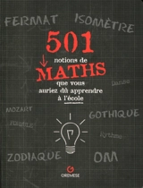 501 notions de maths que vous auriez dû apprendre à l'école - Sonia Mehta