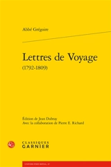 Lettres de voyage (1792-1809) - Abbé Grégoire