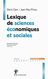 Lexique de sciences économiques et sociales - Denis Clerc