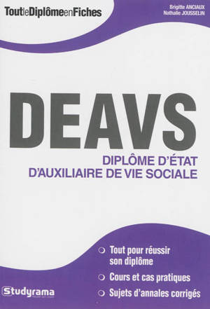DEAVS : diplôme d'Etat d'auxiliaire de vie sociale - Brigitte Anciaux-Salvan